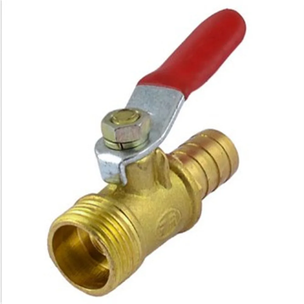 

1 Pc 3/8"PT Male Thread to 10mm Barb Hose Lever Handle Brass Ball Valve