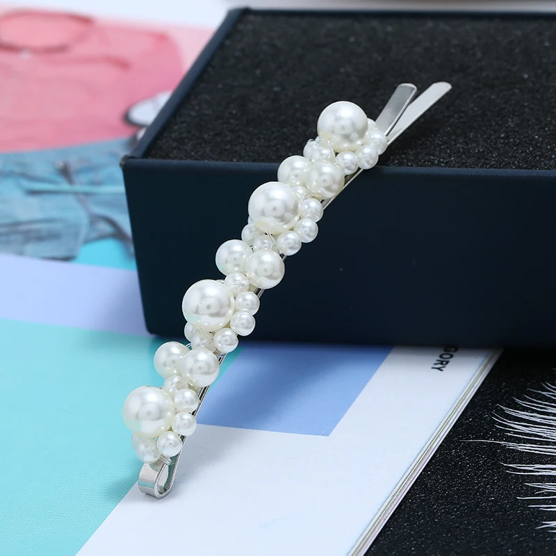 1 Pc New Fashion Female Hairpins Classic Elegant Simulated-pearl Barrettes Hair Clip Clamp Jewelry Styling Tools For Women Gift | Украшения