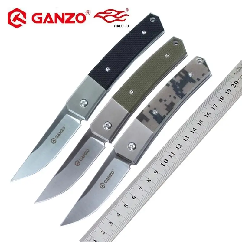 58-60HRC Ganzo Жар-птица G7361-WD1 G7361-WD2 440C Лезвие деревянная ручка складной нож выживания кемпинг инструмент охотничий карманный нож такт