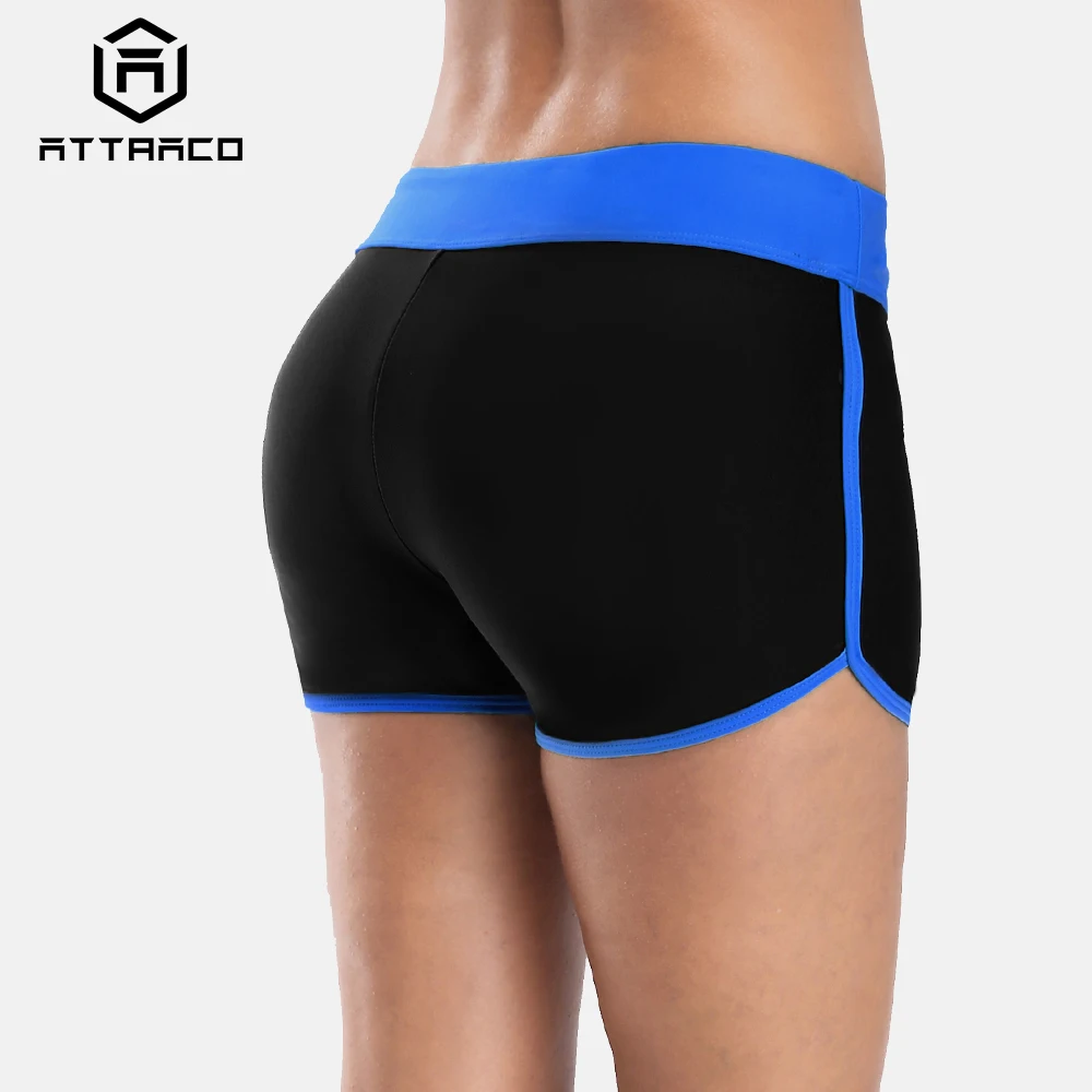 

Attraco Swim Trunks Women Bikini Bottom Low Waist Ban Colorblock Swimwear Briefs Swimwear Split Swimming Trunks