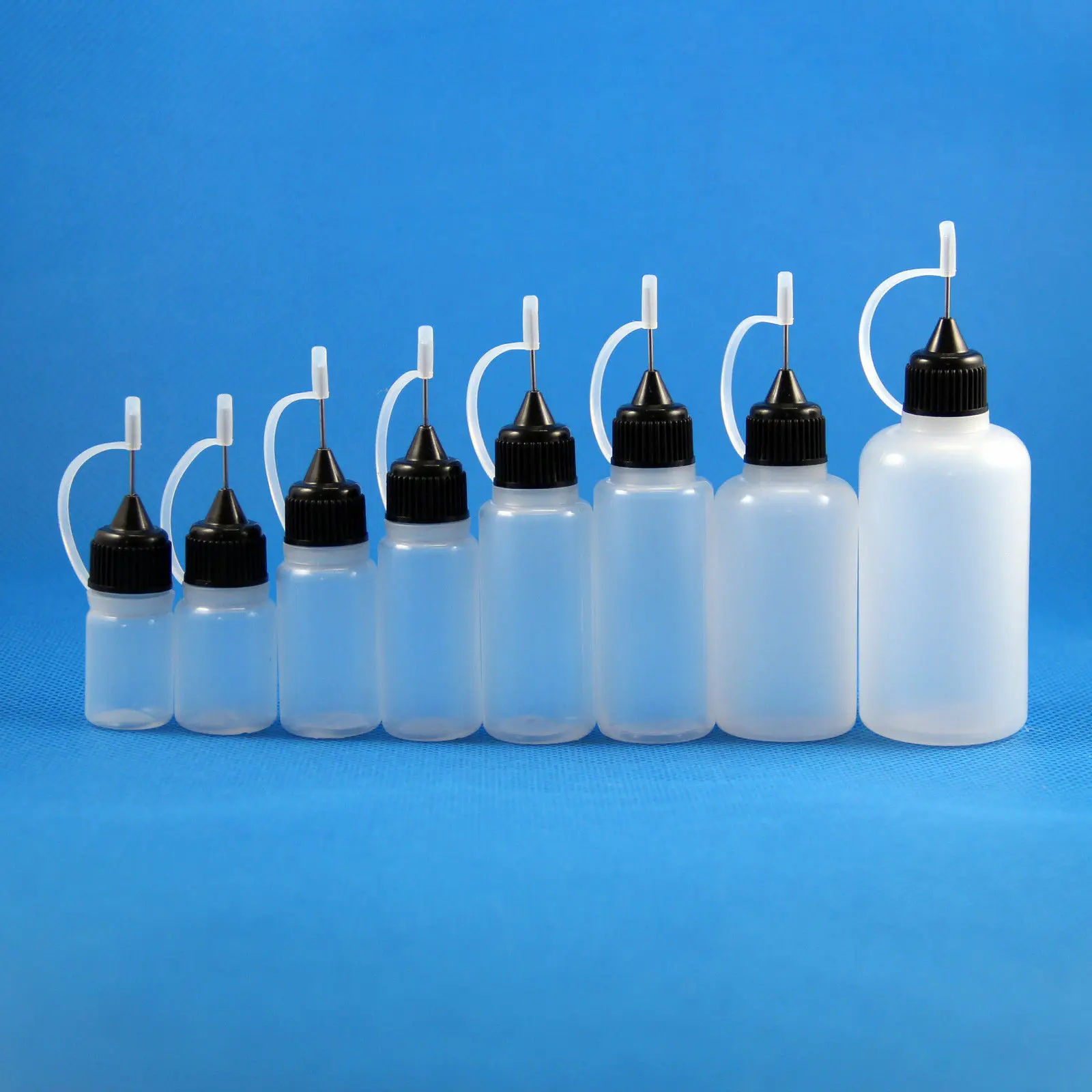 Black cap 5 шт., 3 мл, 5 мл, 10 мл, 15 мл, 30 мл, 50 мл, пластик Сжимаемый флакон, металлическая капельница, игольчатый наконечник, жидкость, сигарета, масло, Е, сок, заполняющий контейнер - Цвет: Black cap
