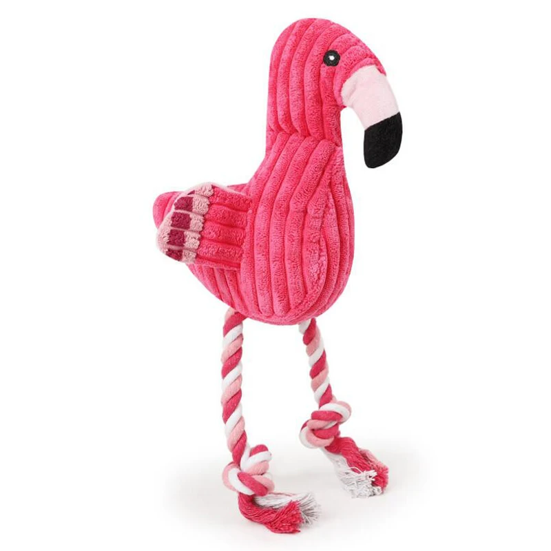 Длинные Домашние животные собака игрушки Pet Puppy Flamingo Птицы Плюшевые Звук Собака