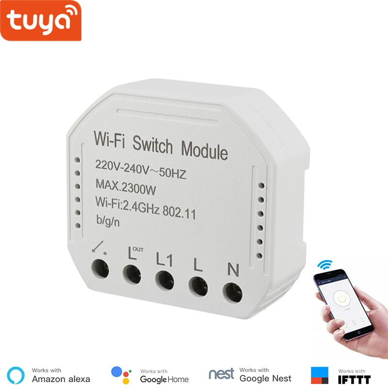 Умный модуль wi-fi Tuya 2 шт. превратите ваш старый переключатель в умный совместим с