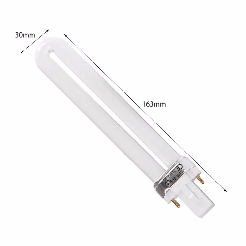 Professional U-shaped 365nm Nail Art UV Gel Dryer 9W Light Lamp Tube Replacement Curing Manicure Tool hot |