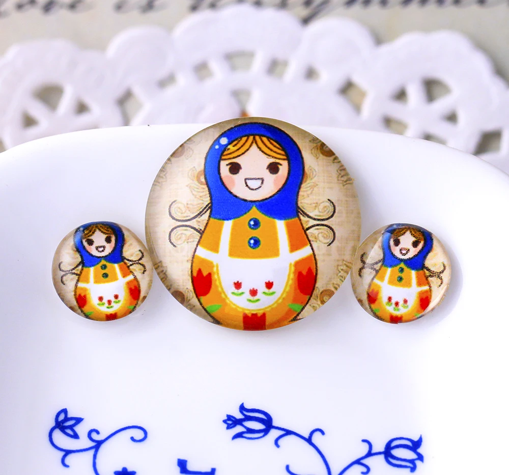 Набор кабошонов для фотосъемки основы ручного изготовления русской куклы A7001 20