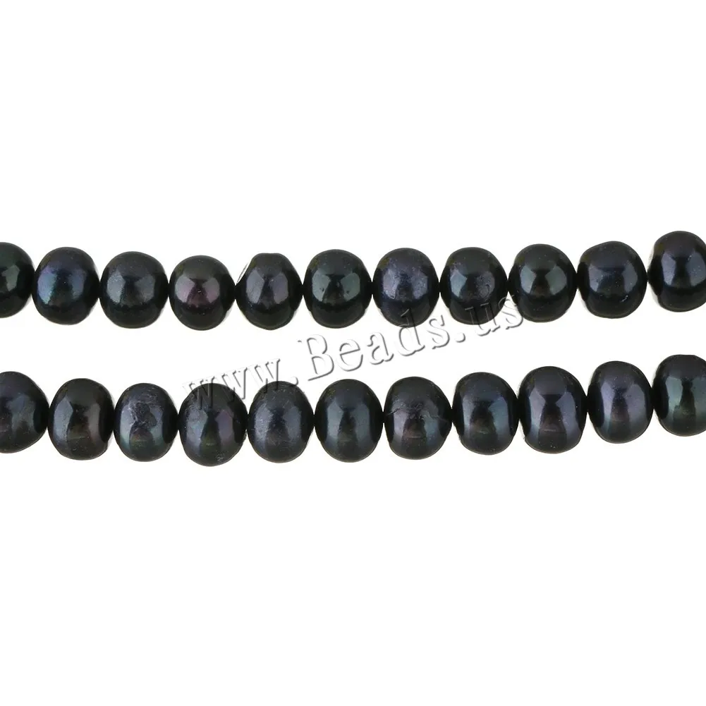 Cultured Potato Freshwater Pearl Beads Black 7-8mm Approx 0.8mm Sold Per 14.5 Inch Strand | Украшения и аксессуары