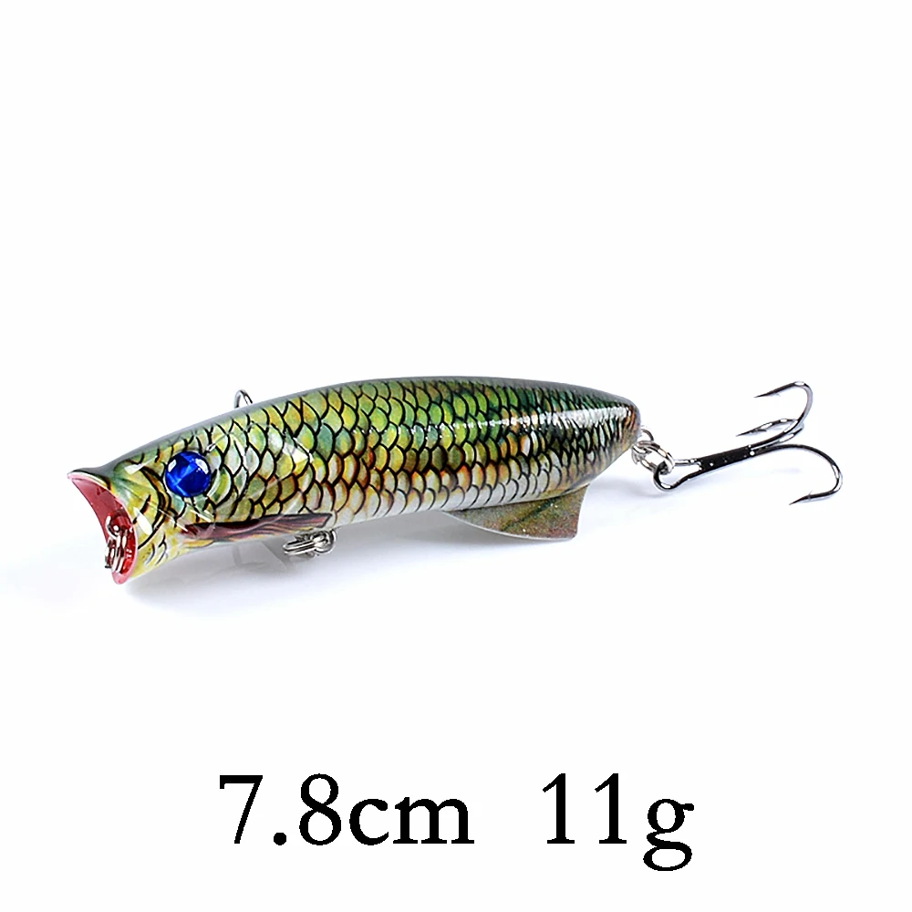 Biwvo Popper 12cm 20g Wobbler For Trolling Fishing Lure Metal Winter Sea Hard Fishing Goods For Fishing Ice Whopper Plopper