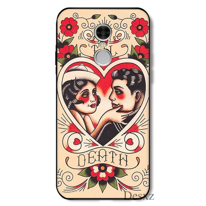 Мобильный телефон чехол Sailor Jerry Tattoo 06 для Xiaomi Redmi Note 4 4A 4X 5 5A 6 7 GO S2 6A Pro Plus