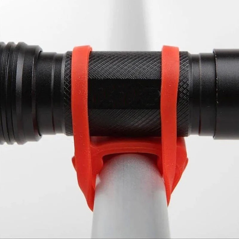 Meiguo Fufei Sepeda Stang Silikon Tali Elastis Perban Dudukan Lampu Aksesoris