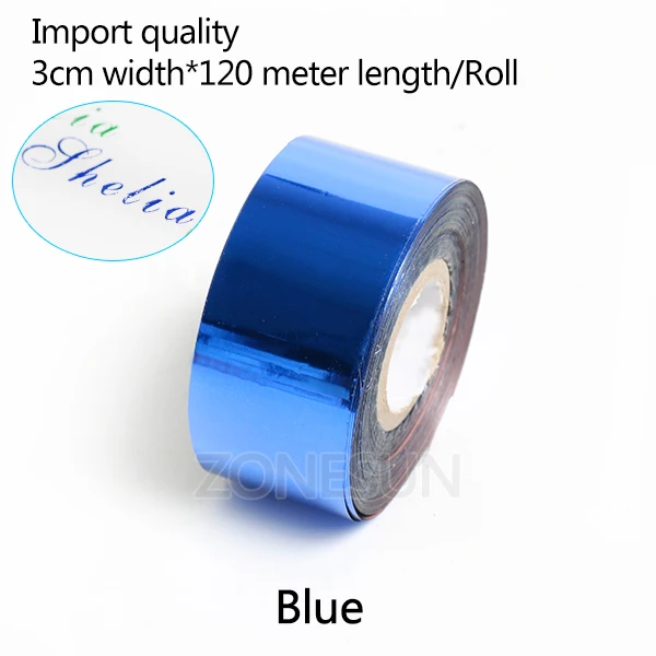 blue ZONESUN 3 см Diy Премиум Бумага ПВХ кожа Золотая фольга бронзовая бумага коробка для сигарет коробка для мобильного телефона горячая штамповка машина бронзовая - Цвет: blue