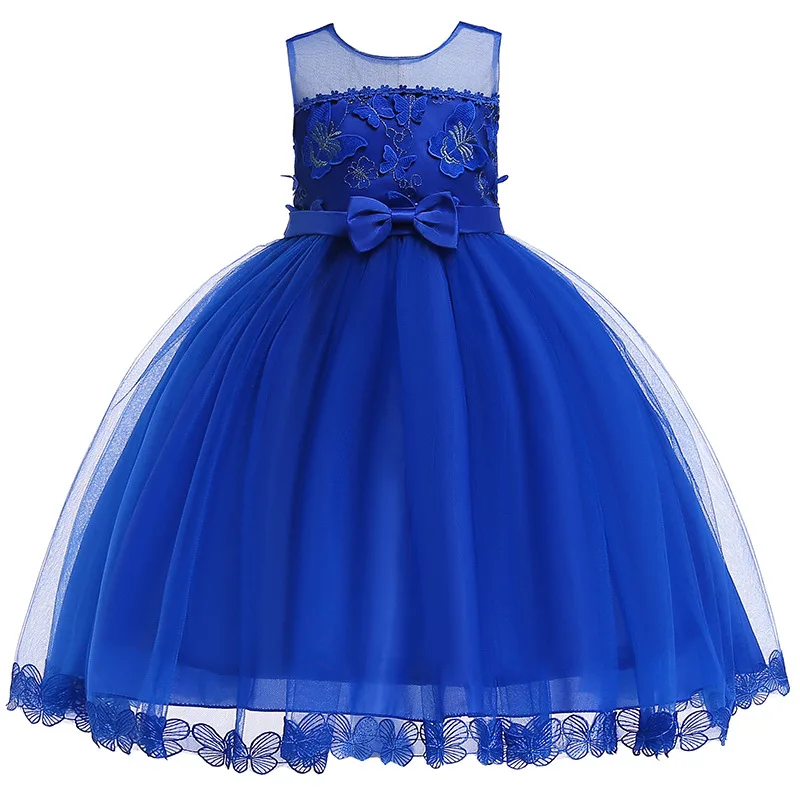 Girl Party Dress Princess Sleeveless Mesh Embroidery Christmas Dresses Toddler Kids Wedding Children Vestidos |