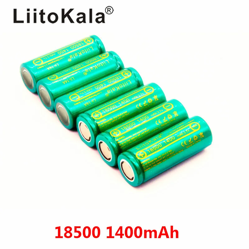 Аккумулятор LiitoKala Lii-14A 18500 1400 мА ч 3 7 в перезаряжаемый литий-ионный аккумулятор для