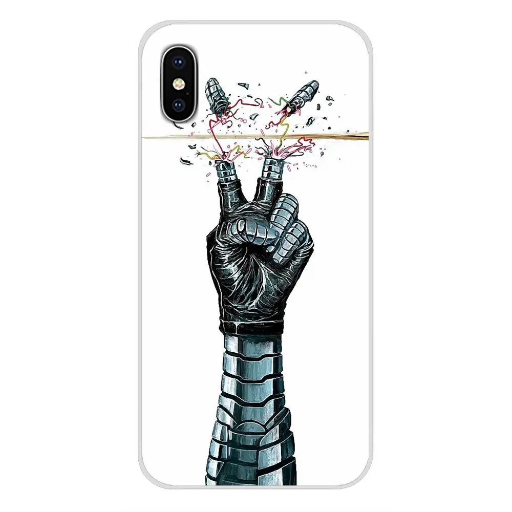 Прозрачный чехол из ТПУ для Apple iPhone X XR XS MAX 4 4S 5 5S 5C SE 6 6S 7 8 Plus ipod touch Captain America Bucky