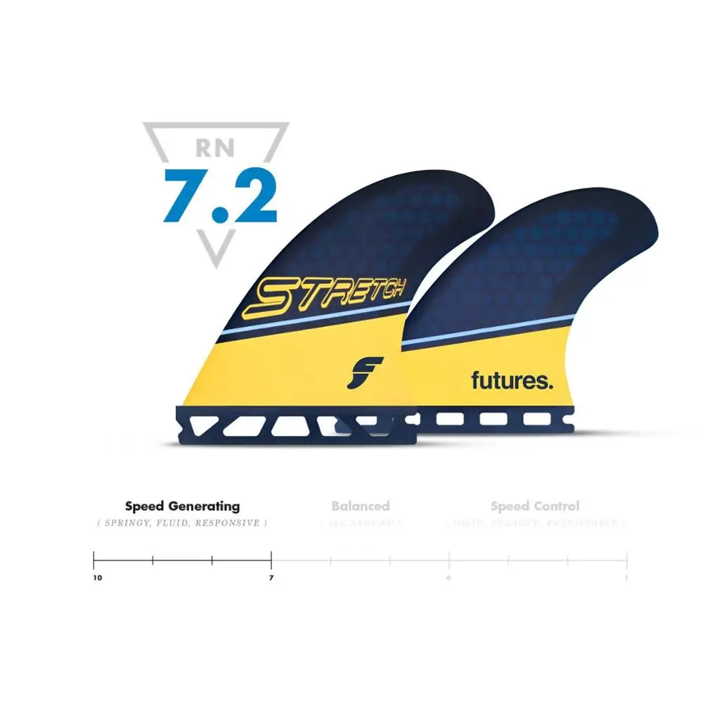 FUTURES стрейч HONEYCOMB V2 QUAD FINS MEDIUM (4 плавника) | Спорт и развлечения
