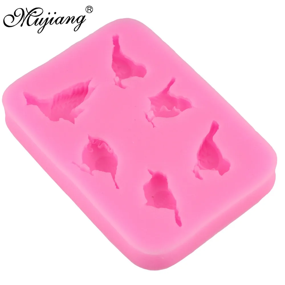 Mujiang DIY птицы шоколад конфеты Желе 3D силиконовые формы Полимерная глина мыло