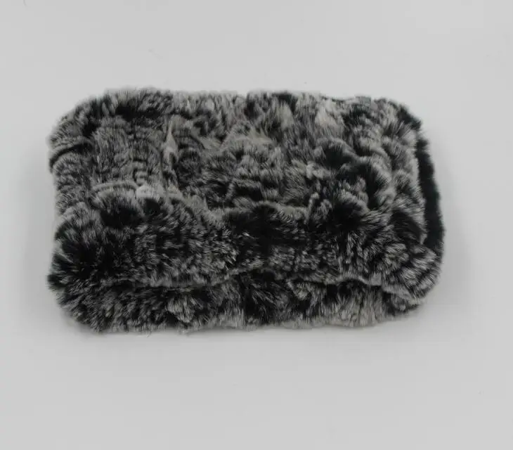 Шарф-кольцо женский вязаный 2019 настоящий мех кролика теплый мягкий эластичный из