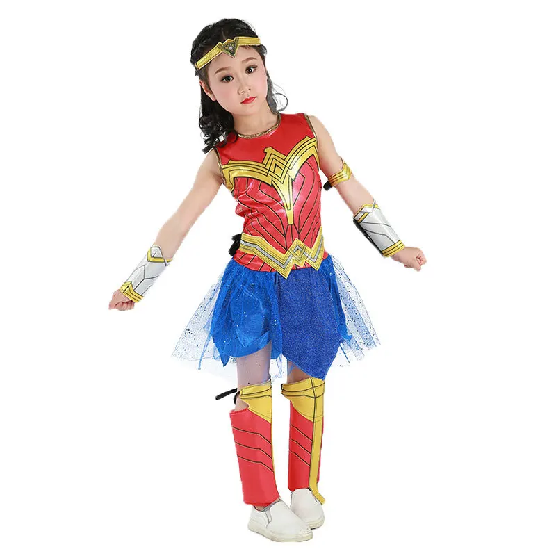 Роскошный детский костюм с надписью Dawn Of Justice Wonder Woman для детей Новогодние