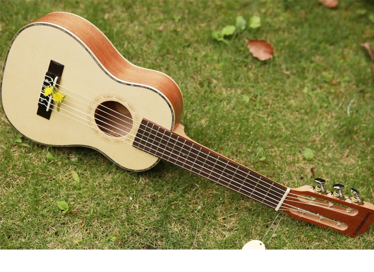 Топовая акустическая электрическая Guitalele Guilele 28 в мини-гитара 6 струн укулеле гитара ra красное дерево Акация ель Sapele
