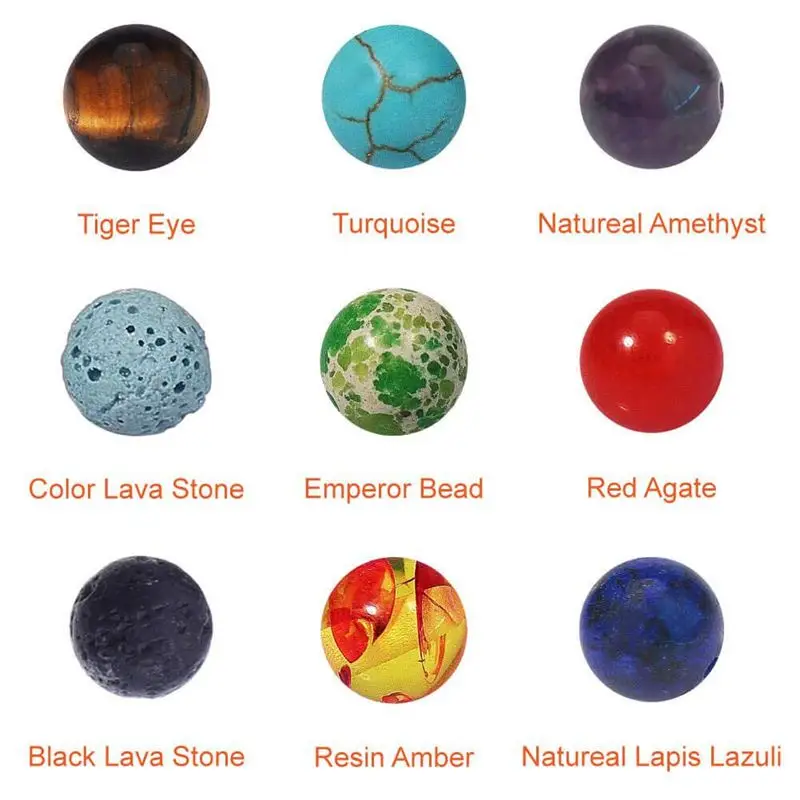 400 шт Лава камень рок бусины с чакра для эфирного масла и ювелирных