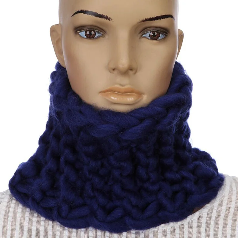 Новинка корейские шарфы кольца Shag зимние теплые вязаные женские ручной работы