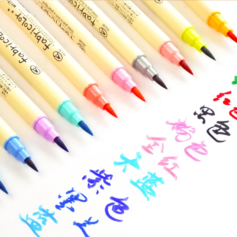 40 шт./лот 10 цветов перо набор art brush рисунок цветной маркер канцелярские школьные