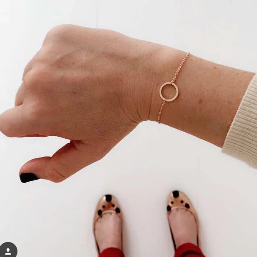 Женские браслеты с золотым кольцом женские простые ювелирные изделия|bracelets