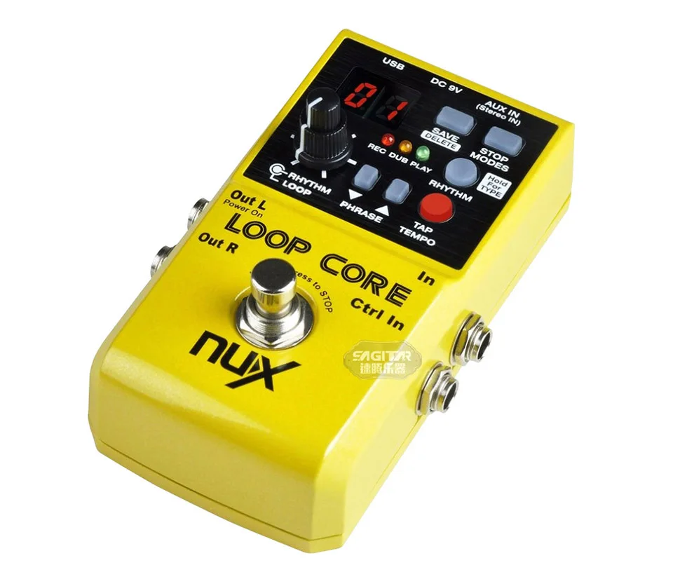 NUX петля ядро электрогитары педаль Effect Looper 6 часов записи прочная педаль эффектов Компактный мощный аксессуары для гитары