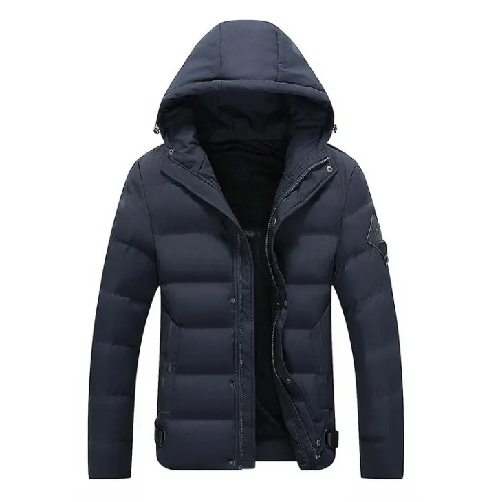 Зимняя парка для мужчин бархатная теплая зимняя куртка Мужские приталенные