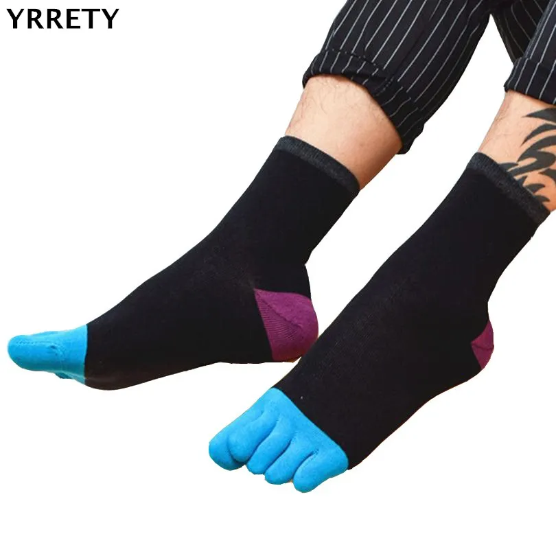 

YRRETY Men Cotton Sock 1 Pair Toe Socks Winter Men's Deportes Hot Sale Mesh Thin Section Five Fingers Autumn Ankle Length Sock
