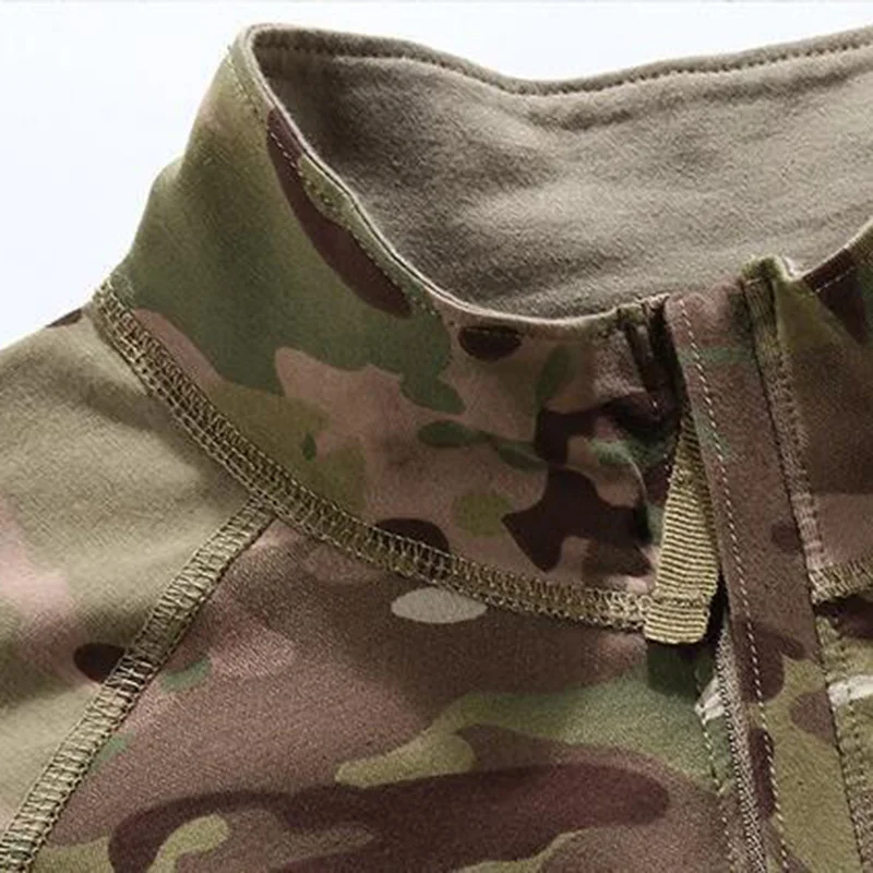

Men Sports Long Sleeve Cotton Breathable Shirt Male Outdoor Shooting Hunting Climbing Camping Tactical Training Camouflage Tops