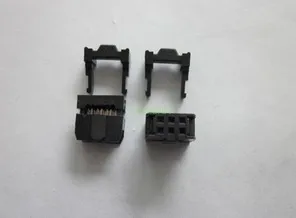 100 шт./лот FC-6P 2x3P 2 54 мм гнездо IDC с деформацией ISP/JTAG штепсельный разъем |