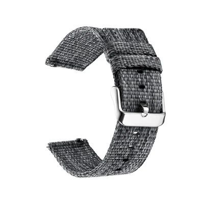20 мм нейлон Спортивный Amazfit ремешок Bip для Amazfit Bip Garmin Vivoactive3 22 мм быстросъемный браслет для samsung Galaxy Watch 46 мм - Цвет: Dark Gray