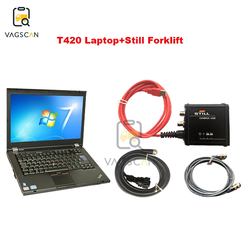

T420 ноутбук с дизельным вилочным грузовиком, диагностический сканер для Still canbox 50983605400 box Can bus line