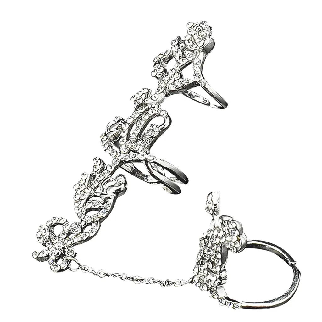 1PC Ring Multiple Finger Stack Knuckle Band Crystal Set Womens Fashion Jewelry | Украшения и аксессуары