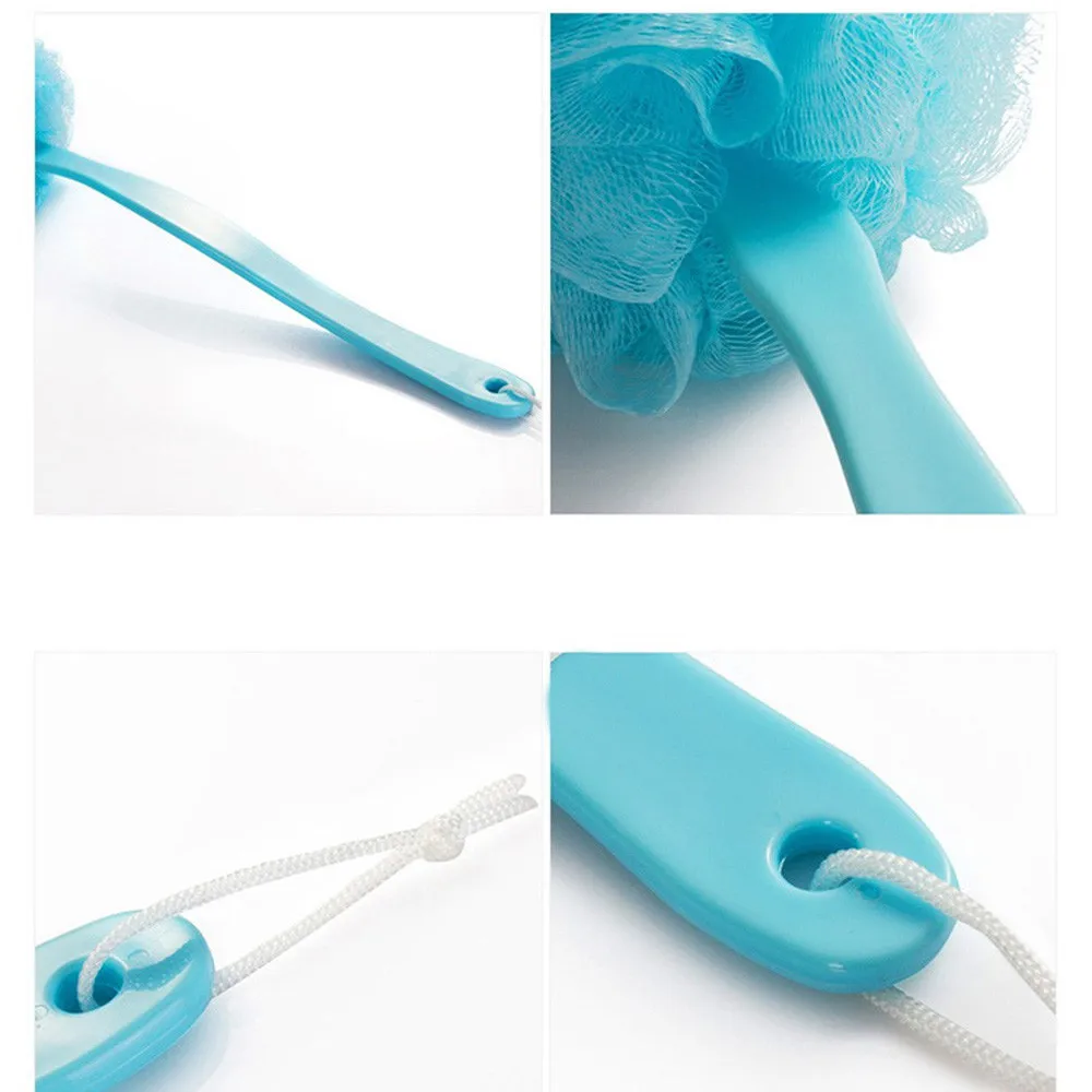 1 шт. длинная ручка подвесная мягкая сетка задняя Мочалка для душа и ванны губка