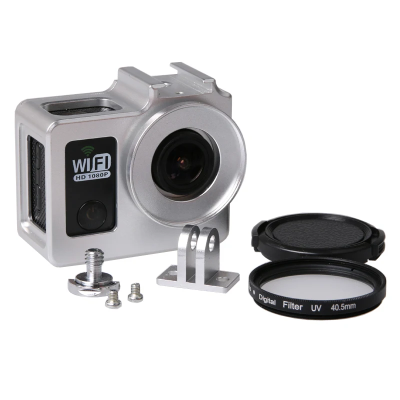 SJCAM SJ4000 чехол Корпус из металлического сплава оболочка+ Лен УФ-фильтр для SJCAM sj7000 sj6000 sj 4000 wifi камера аксессуары