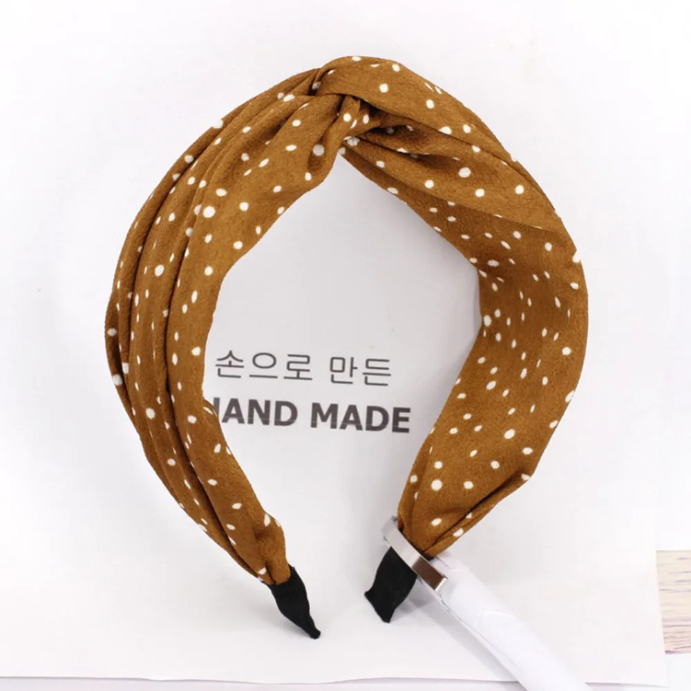 Винтажный головной убор Hairband Corss Knot женские аксессуары для волос высококачественные широкие боковые обручи для волос головная повязка для взрослых