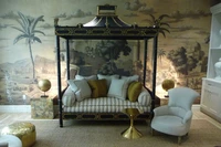 Customized Elegant western paintings Hand-painted wallpaper painting scenery wallcovering many patterns and background optional