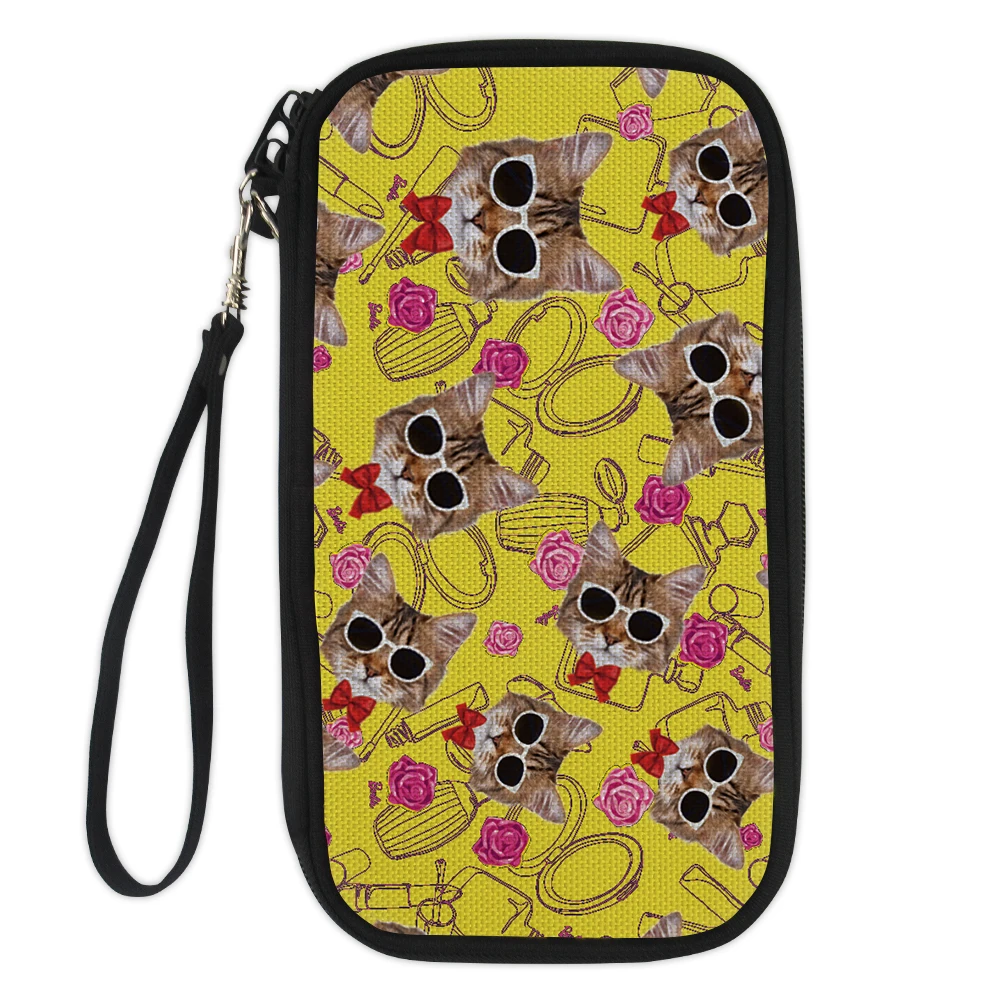 ELVISWORDS сумки для путешествий с милыми кошками и принтом из полиэстера Обложка