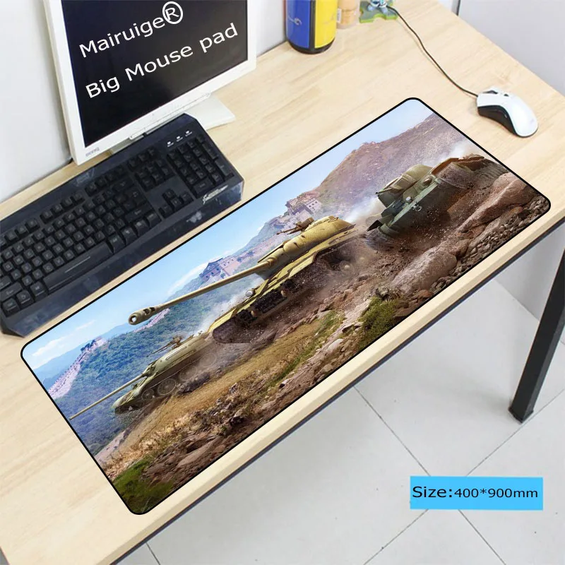 Большой черный игровой коврик Mairuig 900*400*3 мм для мыши L XL XXL с застежкой на края cs go