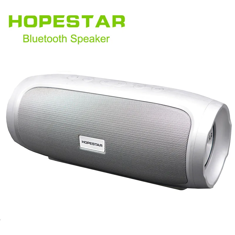 HOPESTAR H14 Charge3 Bluetooth динамик открытый беспроводной портативный сабвуфер бас звук PowerBank Громкий динамик для телефона TF AUX USB - Цвет: silver withour box