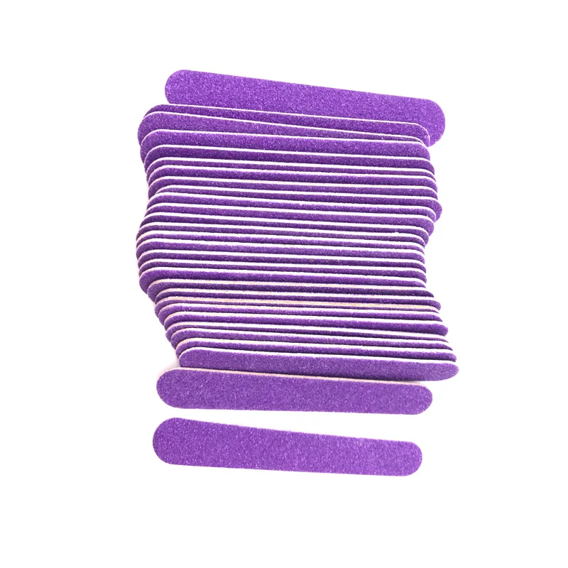 

100x Wood Nail File 180/240 Grit MiNi Purple Double-sided Buffer Sanding Sandpaper Nail Files Disposable Manicure Tools