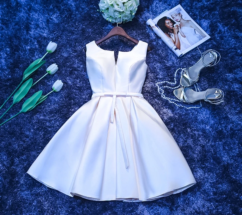 JANCEMBER Короткие Выпускные платья с открытыми плечами атласный пояс со шнуровкой
