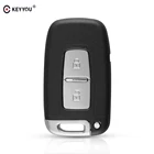 Чехол-брелок KEYYOU с функцией входа без ключа подходит для Hyundai Genesis Coupe Sonata Equus Veloster 2 кнопки дистанционный ключ смарт-карта