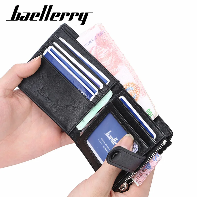 Baellerry Топ 2019 ультра-тонкие короткие мужские кошельки с сумкой для монет мужской