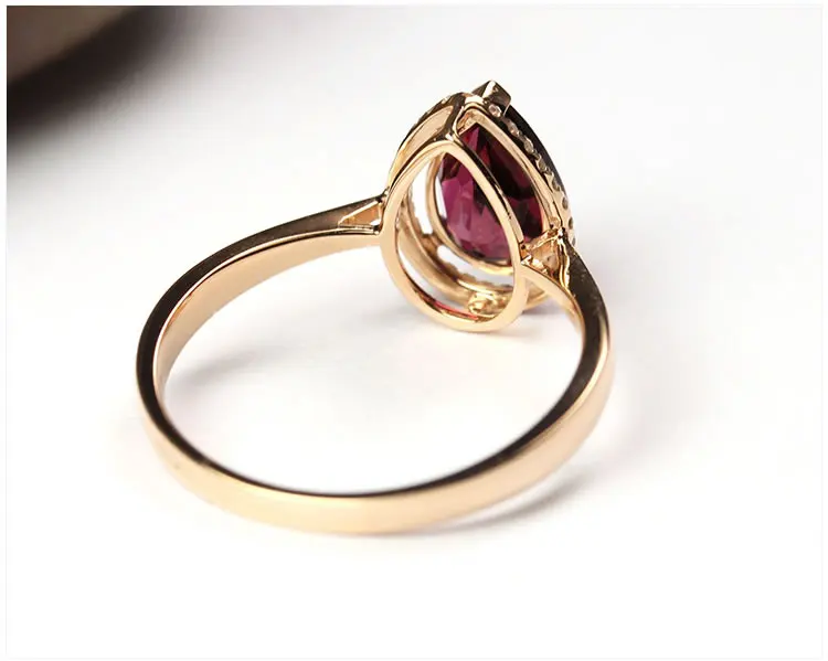 Simffvn Solitaire 18K white Gold 0.61CT Tourmaline Rings For Women Engagement Ring Gemstone Bridal Wedding Set | Украшения и