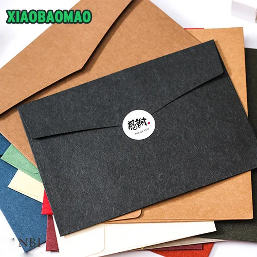 Thickness 230 * 163mm 20pcs / lot Color Western-style A5 blank bills receive envelope window envelope