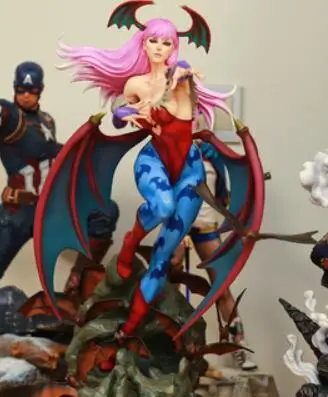 Pink Высокое качество TFTOYS 1/4 масштаб Morrigan Aensland вампир суккуб полноразмерная портретная Статуэтка из полистоуна фигурка модель 61 см - Цвет: Pink