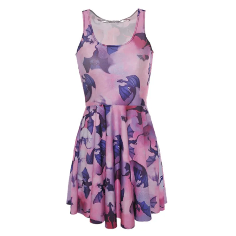 Прямая поставка Модные женские повседневные платья для работы Цифровая Печать