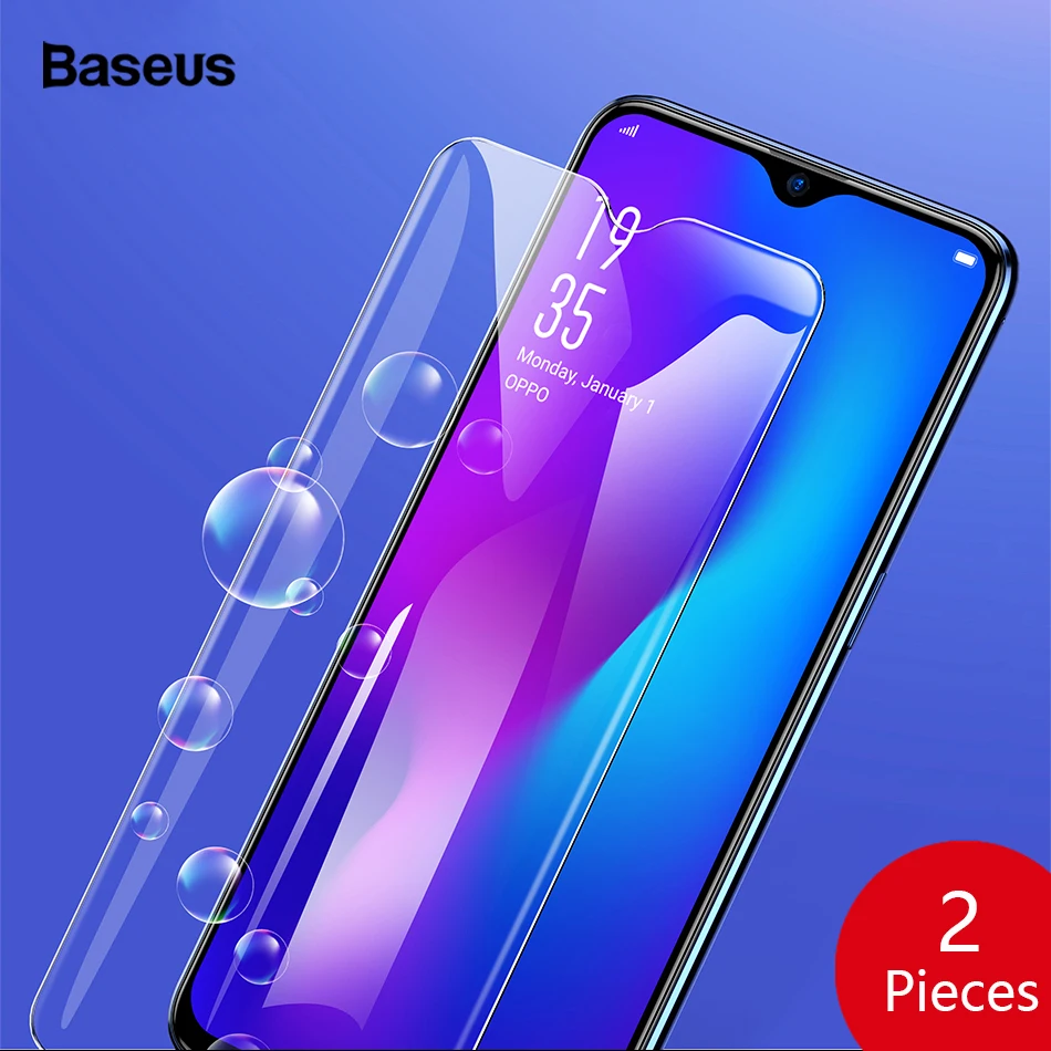 Baseus 2 шт протектор экрана для OPPO R17 0,23 мм Ультратонкий Закаленное стекло Защитная стеклянная пленка для OPPO R 17 передняя